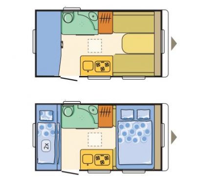 Adria Aviva 350 Lite distribución