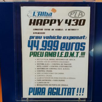 Autocaravana PLA Happy 430 6 plazas precio