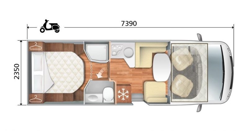 distribución autocaravana integral zefiro 285 2